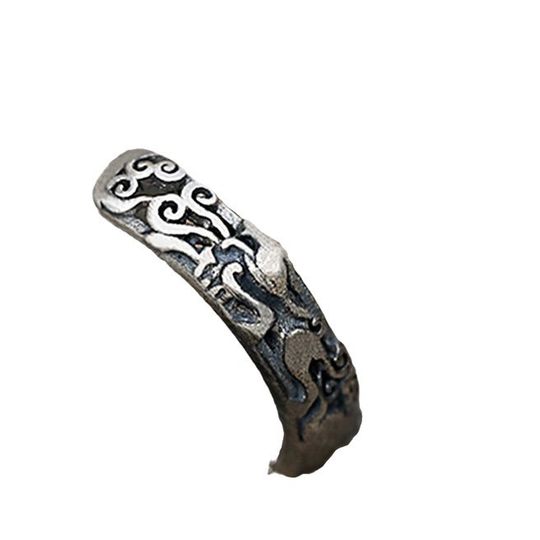 Vintage Brave Men's Silver Earrings Boys' Fashionable Earrings 925 Silver Plated Boys' All-match Earrings Earrings and Ear Buckle