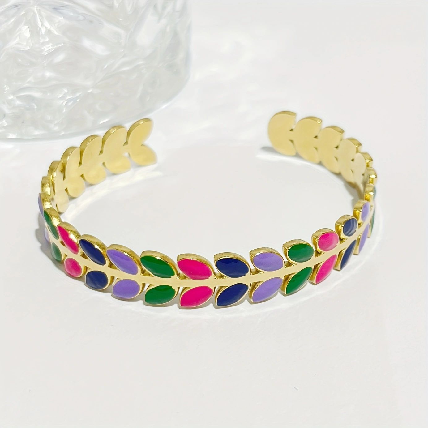 Pulsera de aceite de goteo de acero inoxidable clásico, joyería de todo fósforo para mujer, apertura de acero de titanio de alto valor, joyería no decolora al por mayor