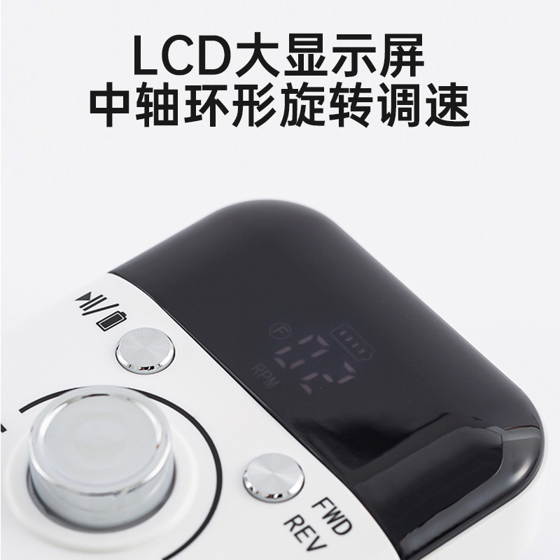 Lijadora de uñas V6, lijadora de uñas, lijador de uñas, eliminación de uñas, pulido de piel muerta, herramientas de uñas, almacenamiento de energía, dirección positiva y trasera, alta velocidad