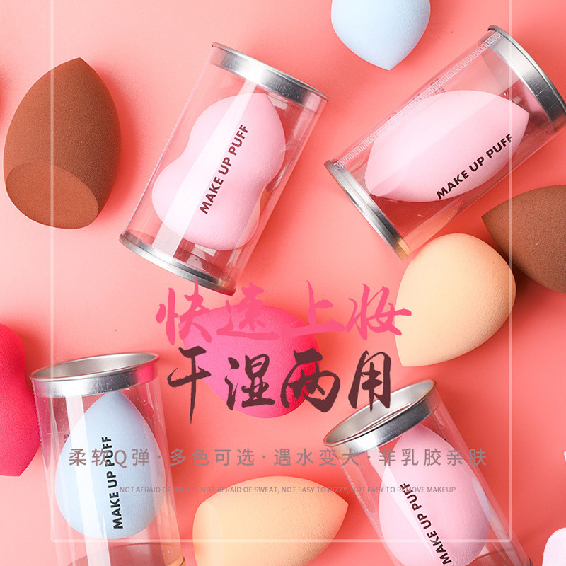 Super suave polvo de huevo de maquillaje de gota de agua calabaza inclinada esponja huevo seco y húmedo de doble propósito color no fácil de comer herramientas de maquillaje de polvo