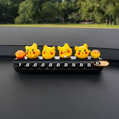 License Plate, Cute Cartoon – Nömrəli dayanma kartı - 4-pikachu-2-oranges-black-aromatherapy-license-plate