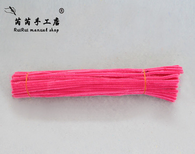 Colorido Raíz de lana Twist stick tira de lana accesorios de arcilla jardín de infantes DIY material hecho a mano limpiador de tuberías