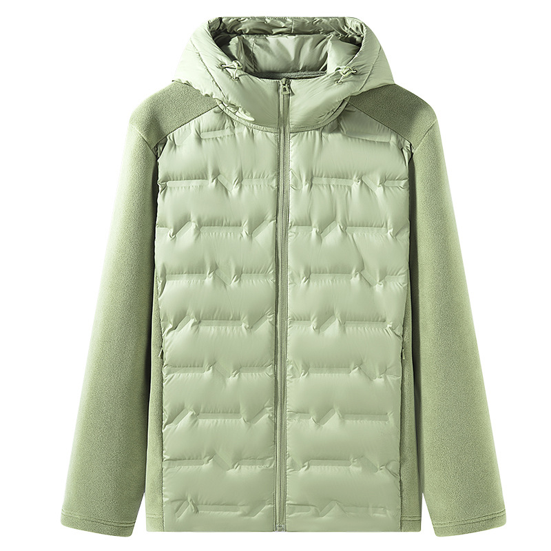 2025 Outdoor Autumn and Winter Hooded Couple Men and Women Same Style Fleece-Lined New 90 down Stand Collar Fleece Jacket Warm and Windproof