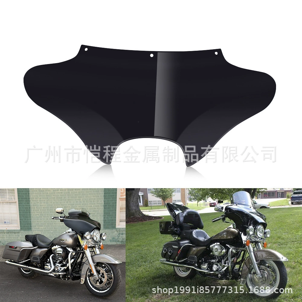 Детали модификации мотоцикла подходят для Harley Roadba Soft-tail Fat Boy с кронштейном, черный обтекатель фар, лобовое стекло