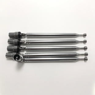 Ground wave old TV telescopic rod antenna 6094-6TV connector folded 13.7 49.5cm