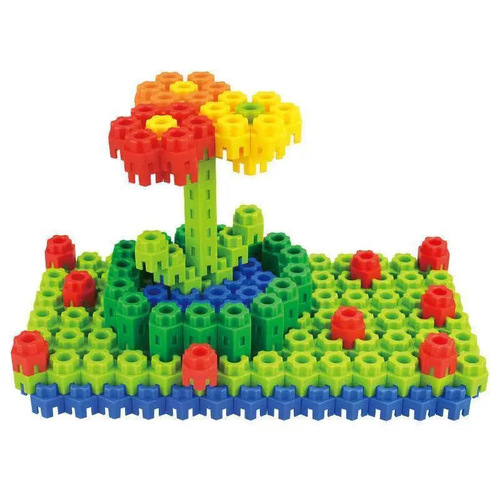 Children's Hexagonal Plastic Educational Toy for 3-6 Year Old Girls and Boys, Early Learning Tabletop Assembly and Interlocking Hexagon Blocks