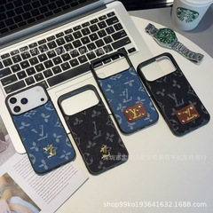 欧美牛仔潮牌保护壳适用iPhone17Promax高级皮质防摔苹果16手机壳