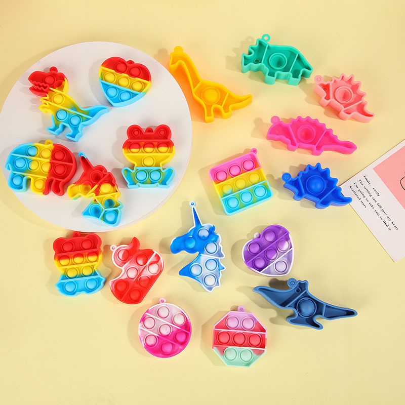 Cross-border European and American Dinosaur Press Toy Creative Finger Press Toy for Boys and Girls Internet Celebrity Cute Silicone Pendant