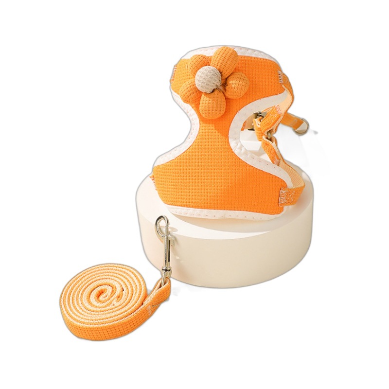 Nuevo estilo gato perro correa de correa tipo chaleco perro mediano y pequeño correa ajustable para el pecho cuerda para pasear perro spot al por mayor