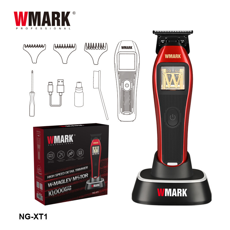 WMARK 磁気浮上ベクトルモーター彫刻バリカンプロフェッショナル高速電気バリカン DLC カッターヘッドバリカン NG-XT1|undefined