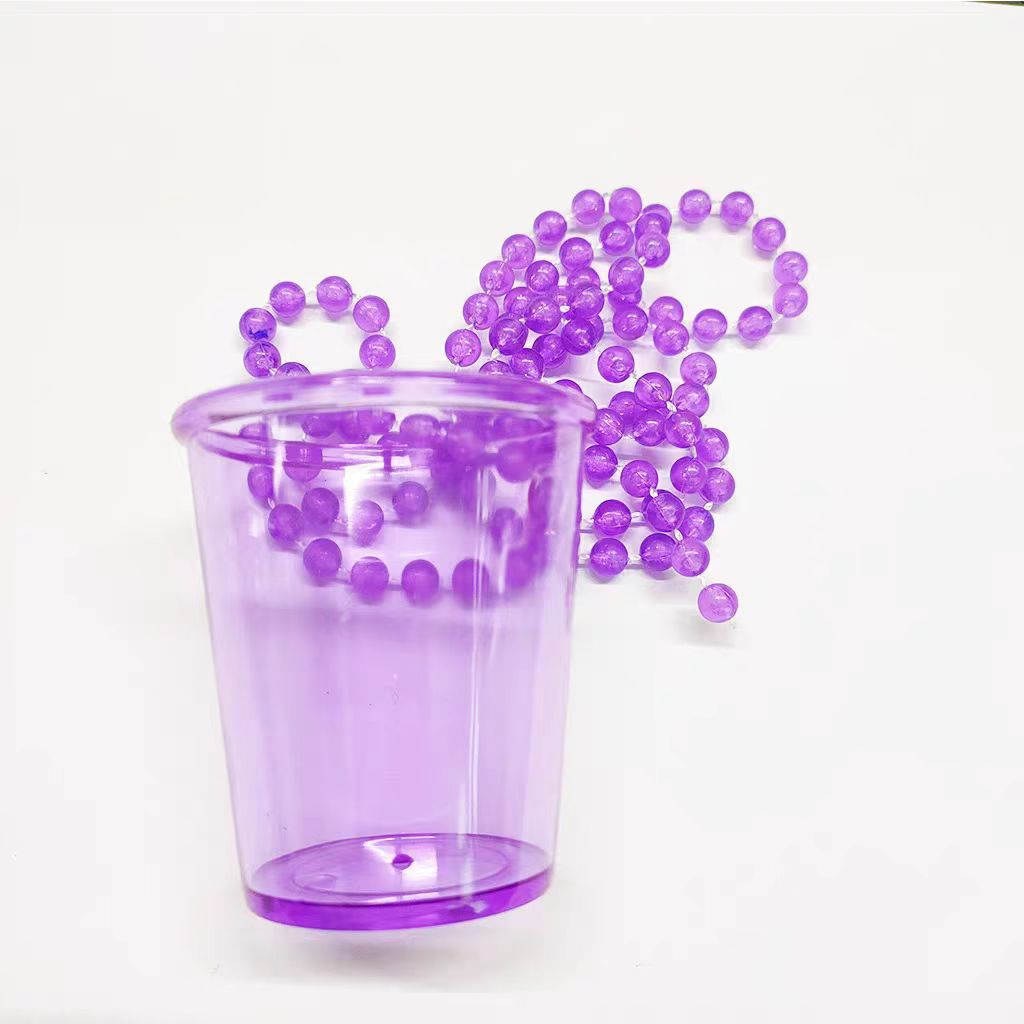 Collar terminado de carnaval irlandés con cuentas redondas de plástico de colores accesorios de fiesta venta al por mayor