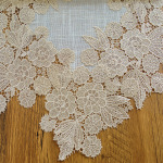 咖色简约绣花竹节布桌旗盖巾 茶几电视柜装饰桌布防尘罩布艺