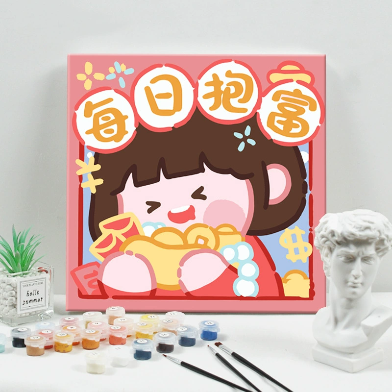 Цифровая масляная живопись 20*20 Детский мультфильм DIY handmade-painted декоративная картина последующего поколения дистрибьютор 제조업체 específicos