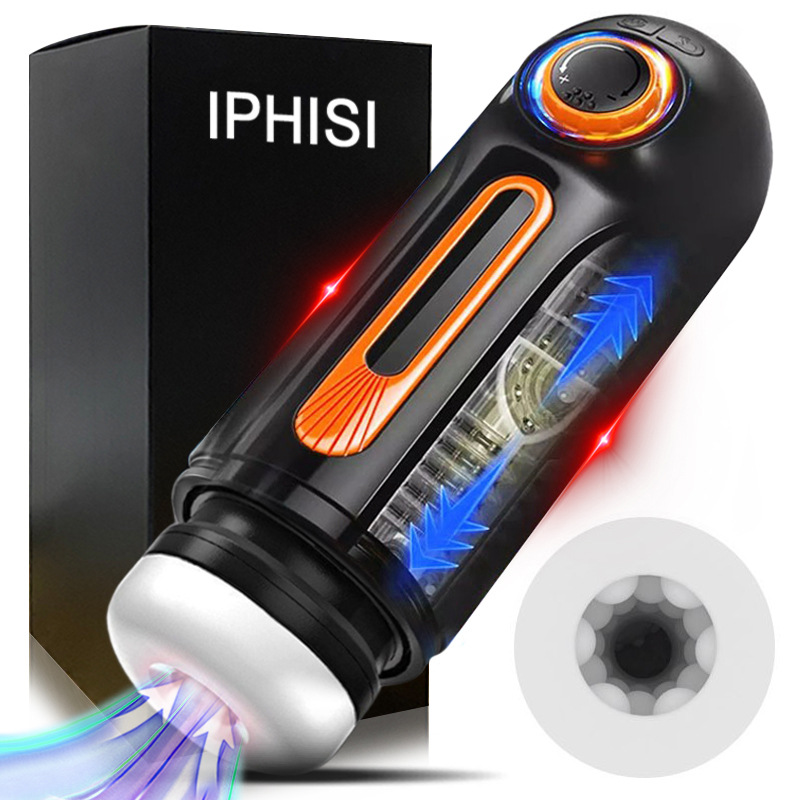 IPHISI avión eléctrico Copa masturbación pene entrenador vibración sexo oral masculino chupar juguetes adultos del sexo