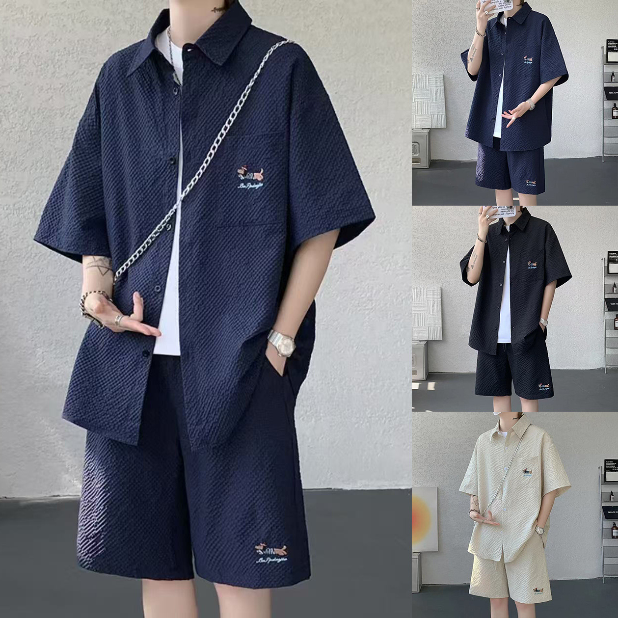 Camisas de perro de salchicha, camisas de hombre, camisas de polo, chaqueta, pantalones cortos de manga corta, comercio exterior, comercio exterior, mayorista transfronterizo