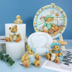 Cute True Love Bear Series Silicone Mold Handmade DIY Home Desk Decor Ornament Fashion Bear Mold
