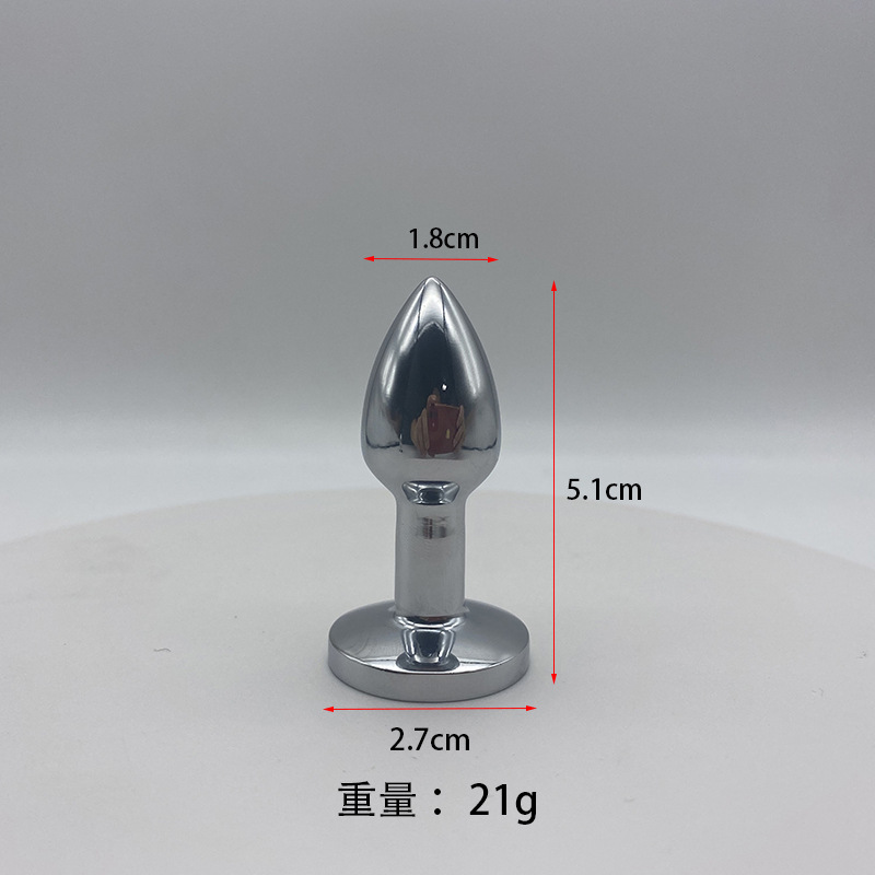 Plata ronda grande y mediano pequeño tamaño transfronterizo metal anal plug masculino y femenino masturbación productos del sexo anal expansor al por mayor
