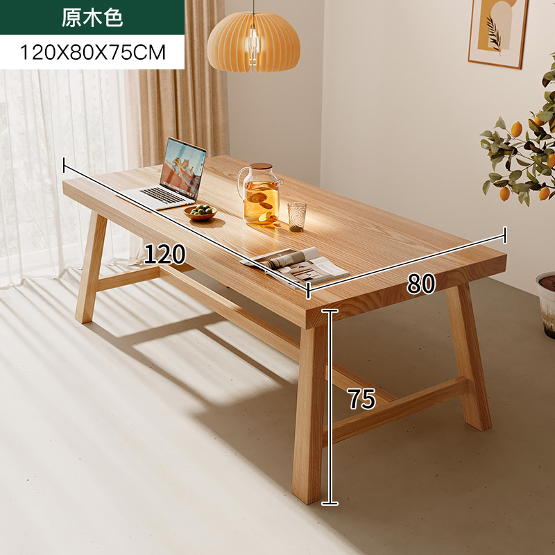Mesa de comedor de madera sólida pequeña casa simple y lujosa mesa de comedor rectangular sala de estar combinación de mesa de comedor de madera