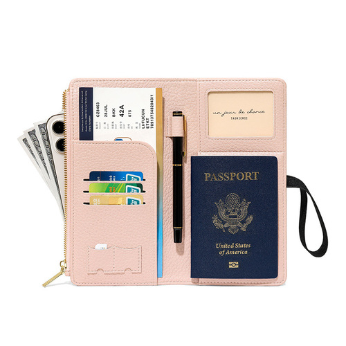 New multi-card slot niche zipper anti-theft brush passport bag cross-border travel design multi-functional document storage card bag