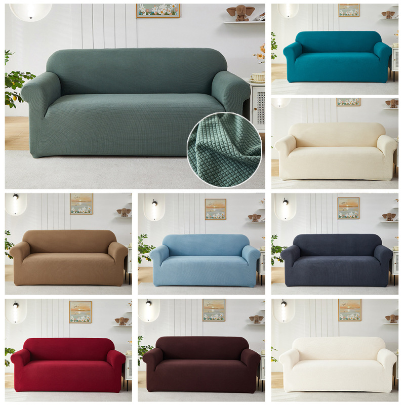 Thickened corn velvet sofa cover cross-border wholesale stretch all-inclusive sofa cover non-slip four-season universal single/double/triple
