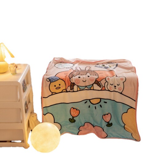 Cross-border direct selling cartoon summer flannel children's blanket infant and toddler air-conditioning blanket group purchase gift micro-business distribution