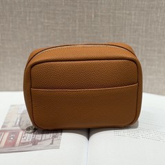 新品クロスボーダー牛革ポーチ出张旅行ポータブル洗面バッグ高级感収纳バッグ大容量バッグ