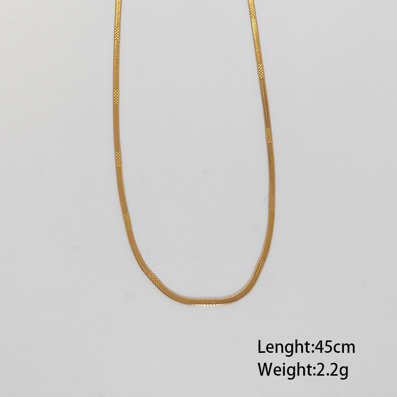 7g Weight Necklace Classification 304 Stainless Steel Chain Material 1 Piece Quantity Holiday, Daily Occasion 304 Stainless Steel Material Geometric Pattern Women's Gender Plating Design Simple Style Style Wholesale Jewelry Simple Style Geometric 304 Stainless Steel Plating Stainless Steel Necklaces 4