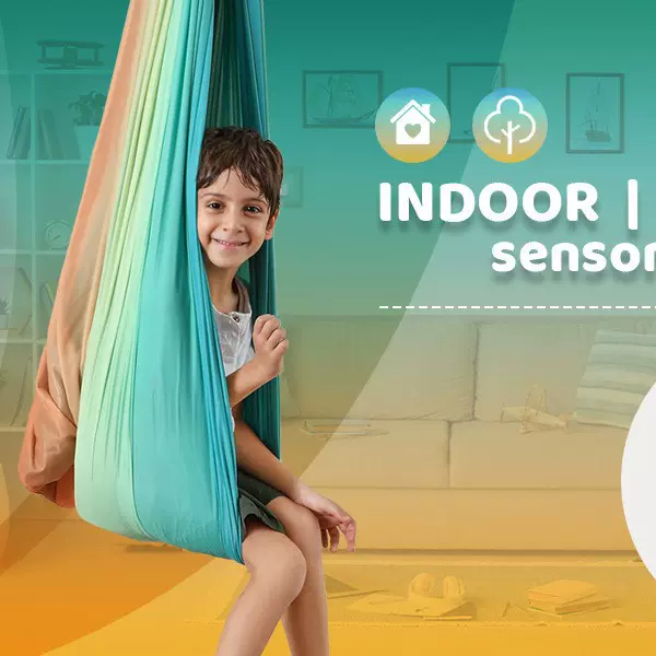 亚马逊双层渐变色儿童吊椅Therapy Swing感官训练室内微弹力吊床