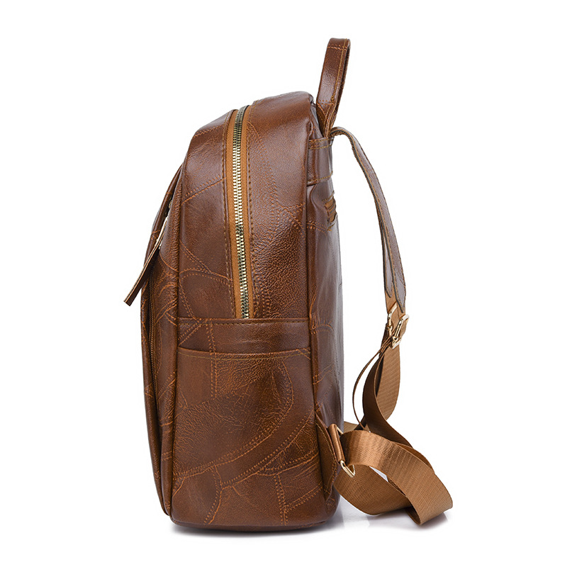 Bolso mujer 2024 nueva mochila de cuero suave para mujer casual retro de gran capacidad al aire libre mochila de viaje de viaje de moda