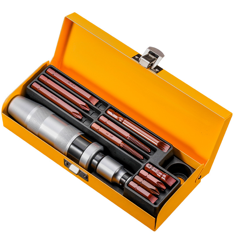 Herramienta de conjunto de cabeza de lote manual de grado industrial, herramienta de conjunto de cabeza de lote de impacto multifuncional de alta resistencia de 13 piezas