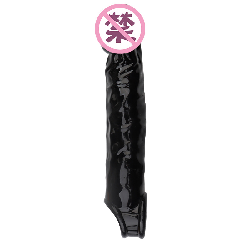 TPE Wolf-Tooth Penis Sleeve, Textured Delay Cover, Manual Adult Toy — detail image 3