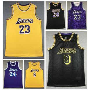 Embroidered basketball jerseys Lakers No.23 James 24# Kobe jerseys basketball jerseys wholesale Laker