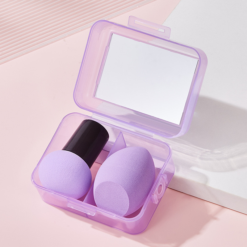 Nuevo conjunto de huevos de belleza con espejo 55 cepillo con cabeza de hongo de gota de base cepillo de huevo de belleza polvo de polvo de maquillaje