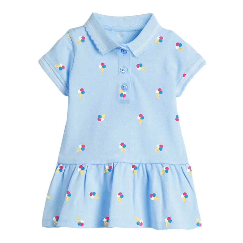 Платье Little Maven футболка короткий рукав вязаный Polo, летние девочки, размера по росту 90–140 см