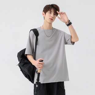 Mountain Style Outdoor Back Laser Perforated Ice Silk Quick-Drying Breathable Short-Sleeved T-Shirt