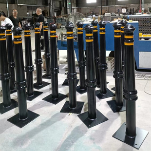 Customized Cast Iron Traffic Barrier Columns, Road Landscape Decoration, Cylindrical Cast Iron Roman Columns, Road Crash Columns
