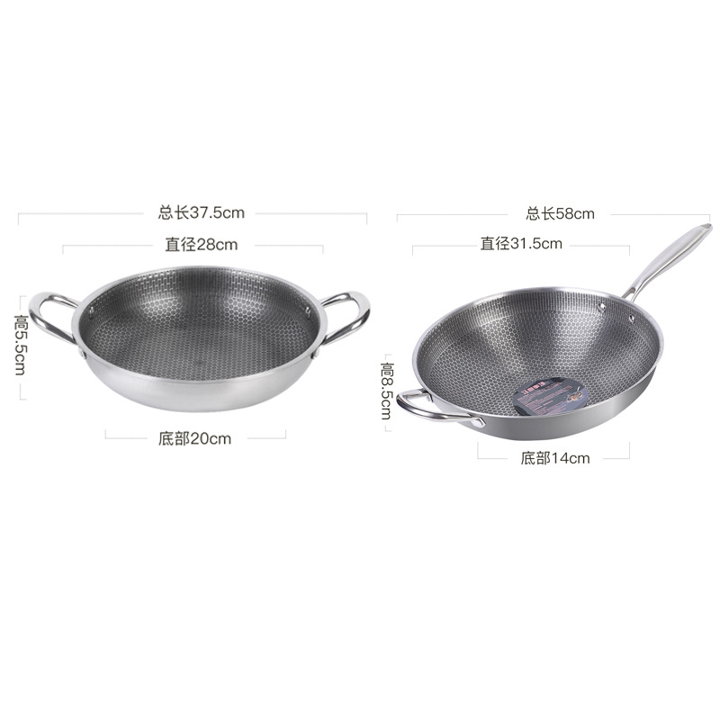 Dos conjuntos de paneles caseros de cocción antiadherente regalo de reunión anual al por mayor multifuncional caja de regalo de cocina de cocina