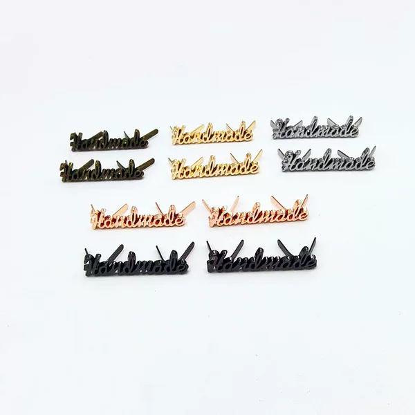 Bag Hardware Accessories Letter Handmade Logo Metal Sign Handmade Woven Bag Decorative Buckle Tag Ready Stock