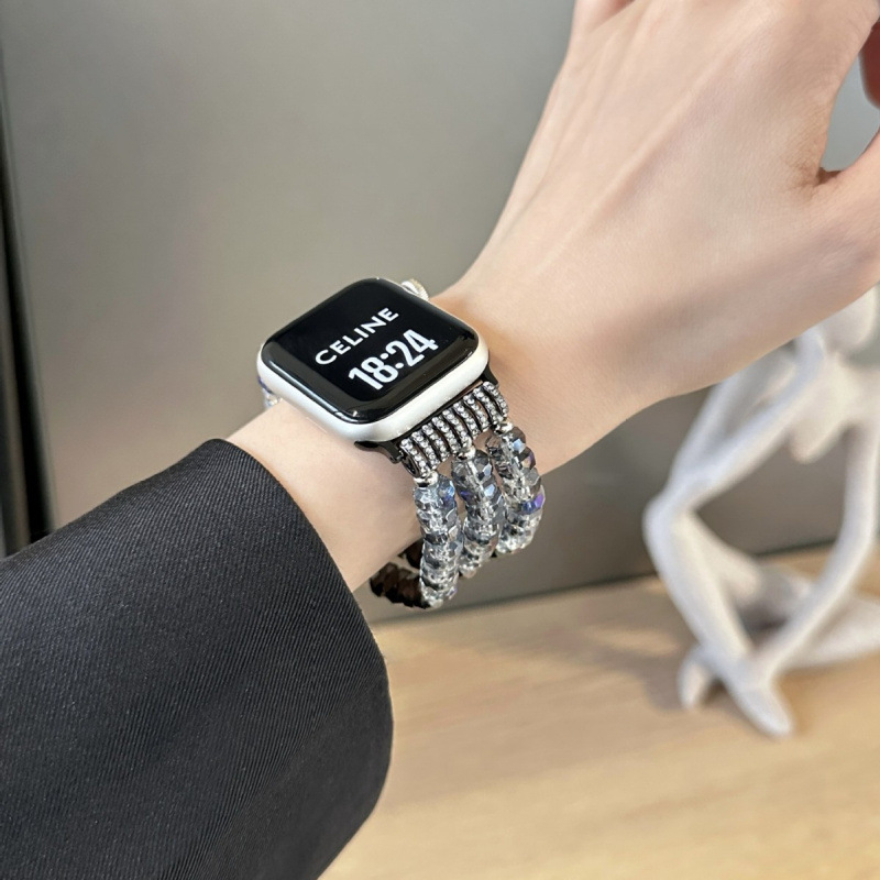 Wheel Beads Crystal Strap for iwatchS10 Apple Watch 56789 Wristband applewatch Hand Beaded