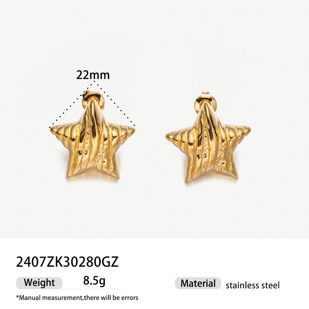TENA transfronterizo de alta calidad texturas plegadas pendientes de acero inoxidable mujeres estilo de diseño de nicho simple pendientes de acero de titanio