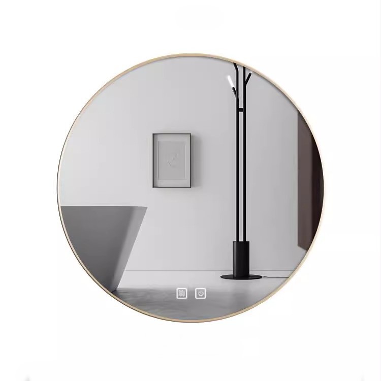 Espejo inteligente anti-nebble baño espejo led luminoso espejo de baño tira de lámpara marco de aleación de aluminio