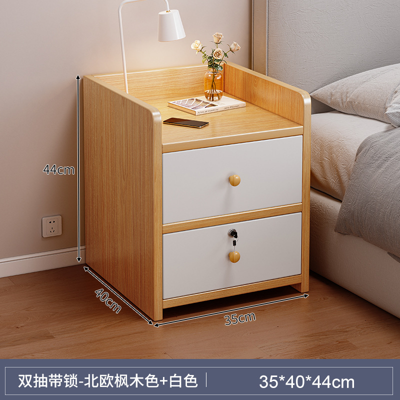 Mini meseta de cabezal de cama dormitorio doméstico 2025 estante de almacenamiento de alquiler pequeño gabinete de cabezal de cama simple