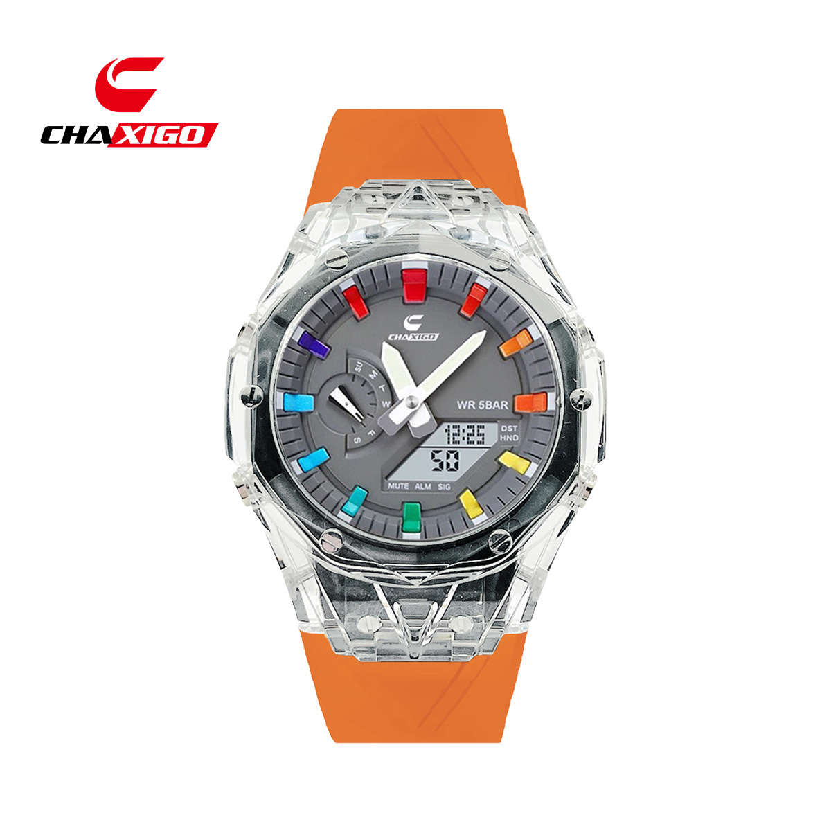 CHAXIGO nuevo estilo de moda transparente día a día viaje viaje práctico reloj impermeable
