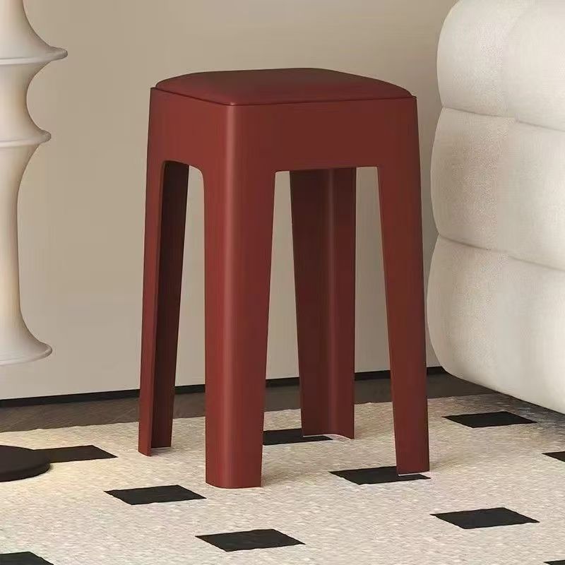 Taburetes de plástico, paquete blando, sala de estar, taburetes modernos y simples, sillas de comedor de negocios cómodas