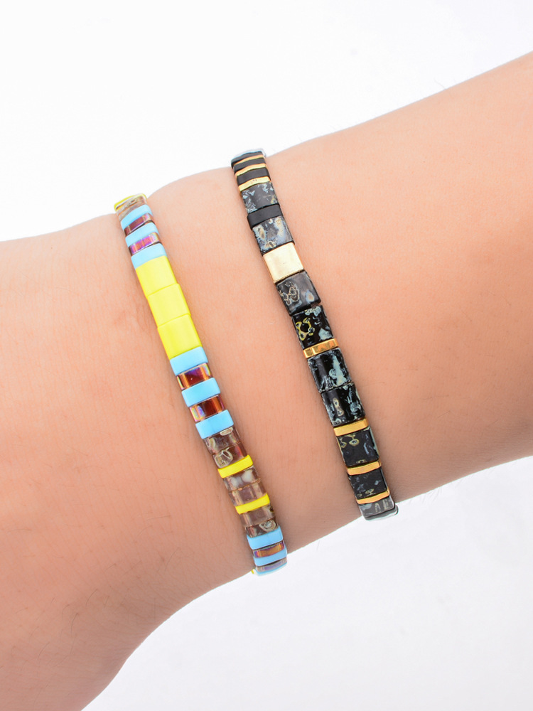 20g Weight Bracelets Classification Beaded Chain Material 1 Piece Quantity Holiday, Daily Occasion Beaded Material Colorful Pattern Women's Gender Bohemian Style Bohemian Colorful Beaded Wholesale Beaded Bracelets 1