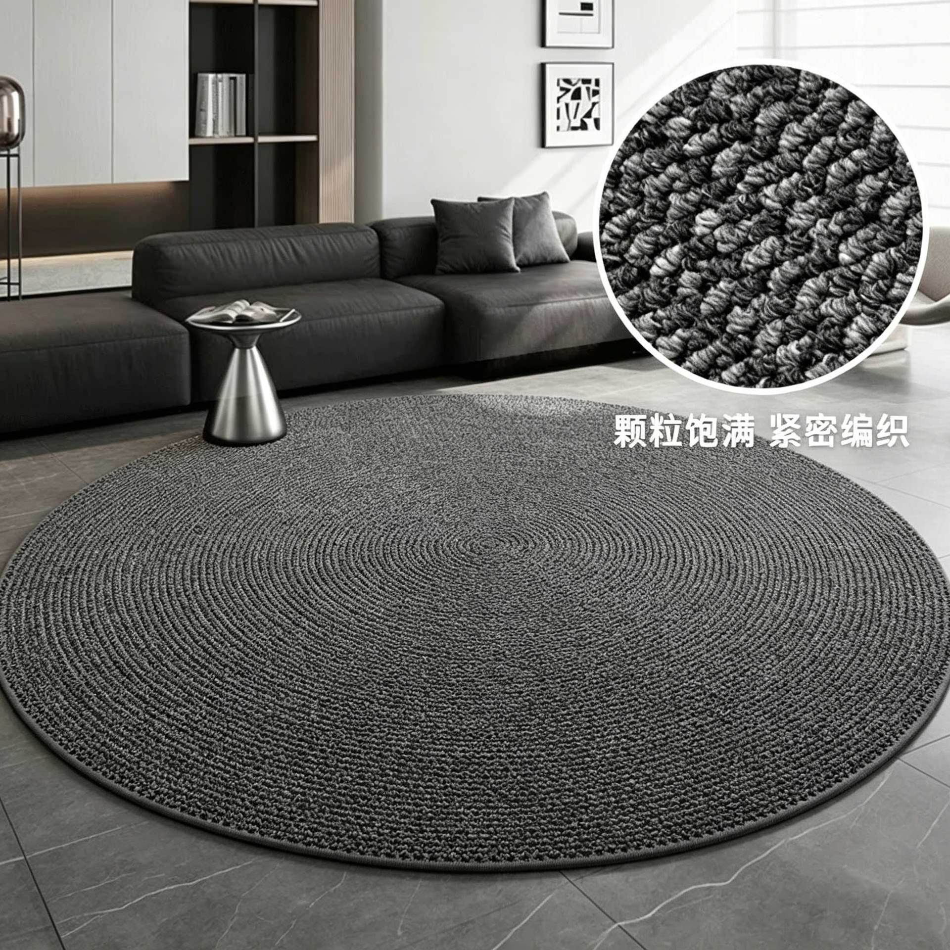 2026 alfombra sala de estar seda imitación alfombra sofá sala de estar redonda lavable a máquina alfombra de dormitorio medieval