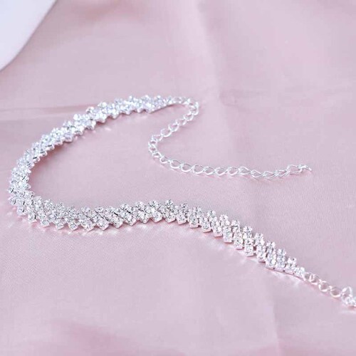 Jianla's new diamond-shaped rhinestone anklet, simple diamond-encrusted cross foot ornament, cross-border European and American jewelry, fashionable and personalized women
