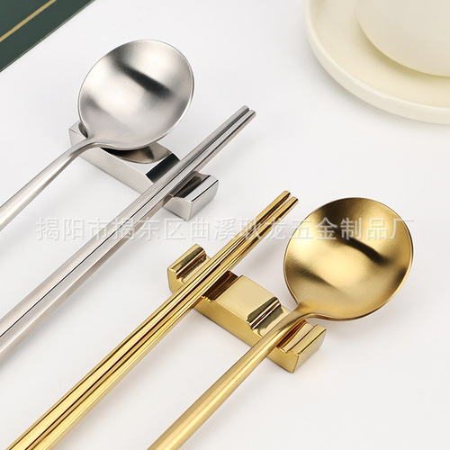 304 stainless steel chopstick rest hollow chopstick holder chopstick pillow public utensil hotel dining table restaurant tableware