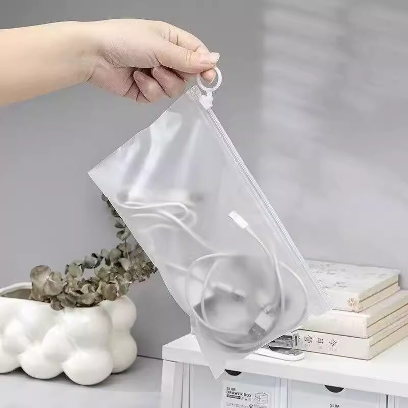 工場直販透明ファイルバッグa4プルリング収納袋増粘防水つや消しジッパーバッグ試験専用鉛筆バッグ|undefined