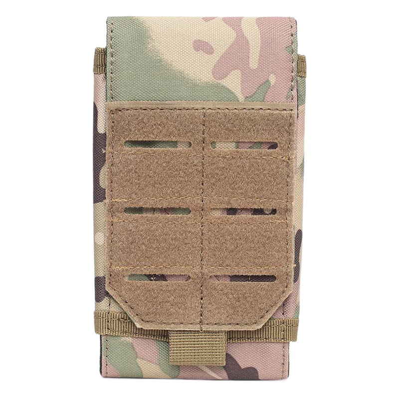 Factory wholesale 7 inch laser multifunctional mobile phone bag outdoor camouflage accessory bag Molle system tactical small bag